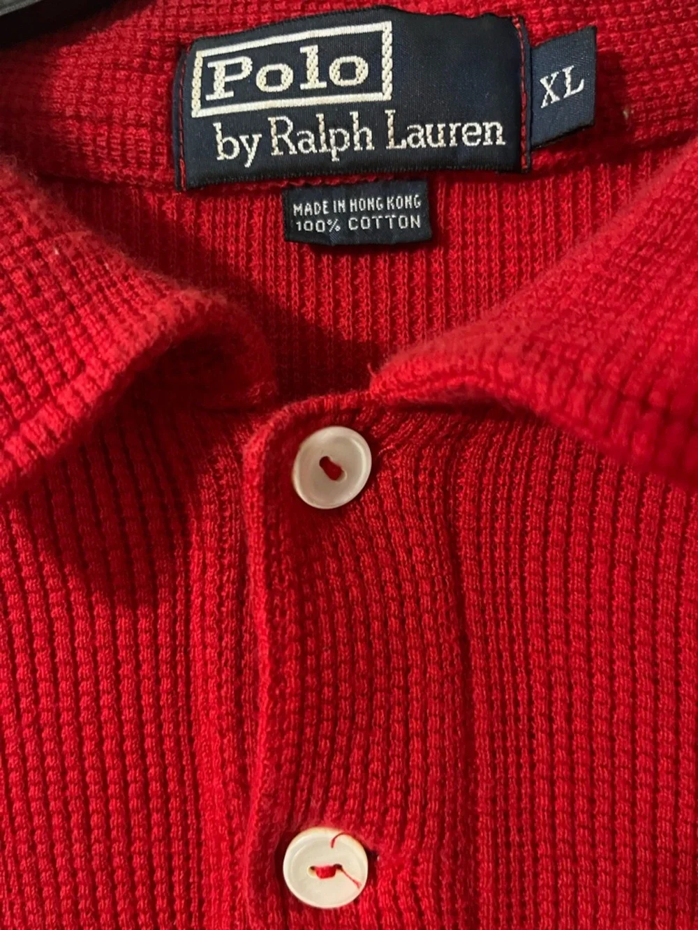 Ralph Lauren Red Polo with Navy, Yellow & Lime Stripes Sz XL